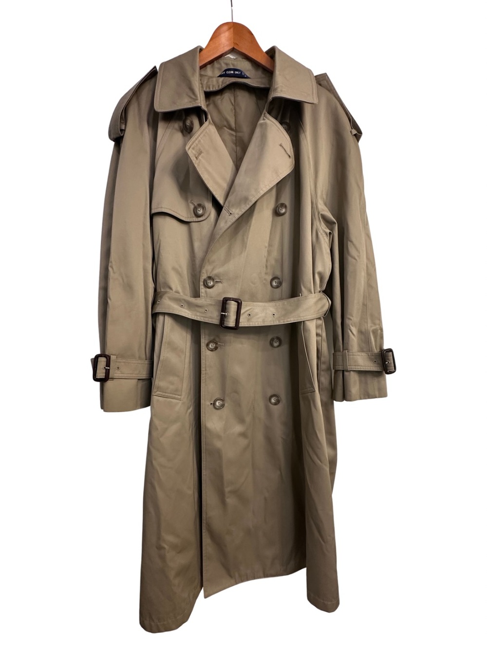 Ralph Lauren Mens 38S Khaki Double Breasted Trench Coat Belted Missing
Liner - Picture 2 of 14